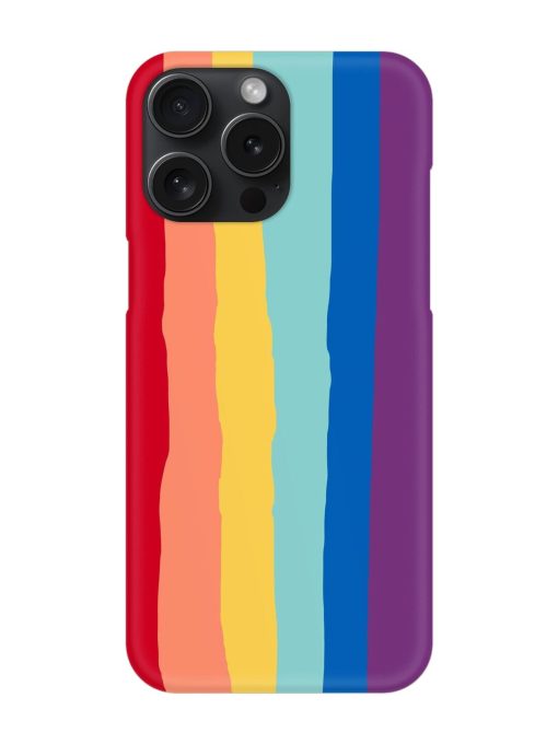 Rainbow Genuine Liquid Snap Case for Apple Iphone 15 Pro Max Zapvi