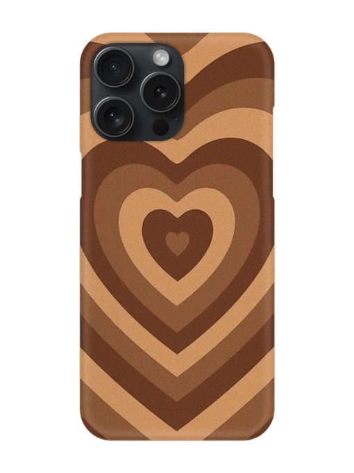 Brown Heart Snap Case for Apple Iphone 15 Pro Max Zapvi