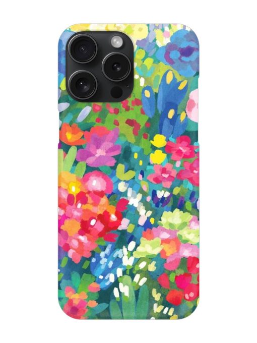 Watercolor Flower Art Snap Case for Apple Iphone 15 Pro Max Zapvi