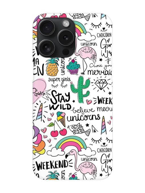 Unicorn Ice Cream Snap Case for Apple Iphone 15 Pro Max Zapvi