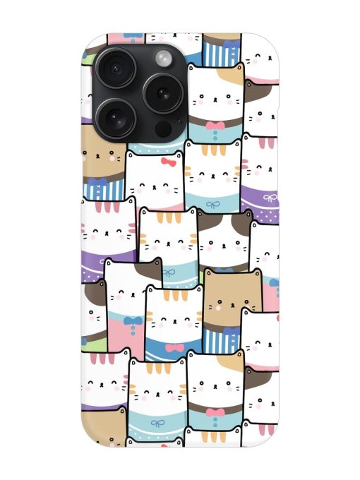 Cute Adorable Cat Snap Case for Apple Iphone 15 Pro Max Zapvi