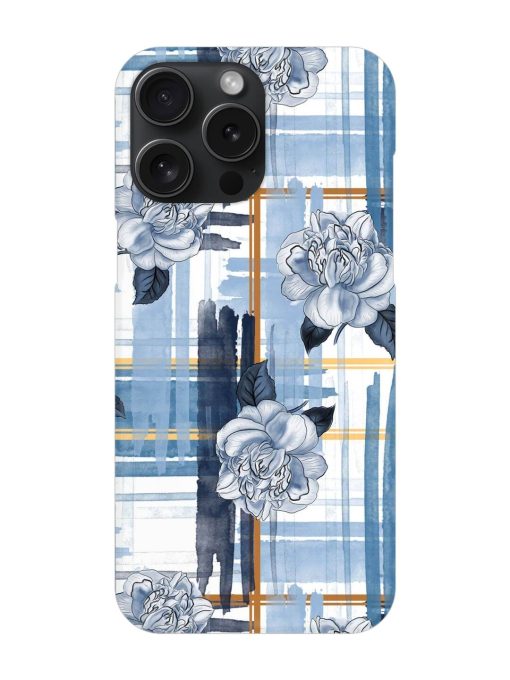 Watercolor Pattern Rose Snap Case for Apple Iphone 15 Pro Max