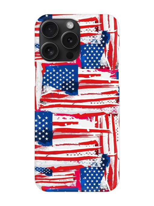 Usa Flag Seamless Snap Case for Apple Iphone 15 Pro Max Zapvi