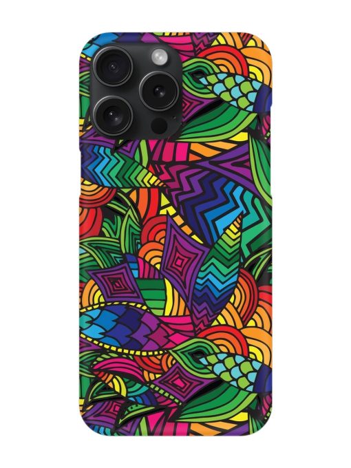 Abstract Multicolor Seamless Snap Case for Apple Iphone 15 Pro Max Zapvi