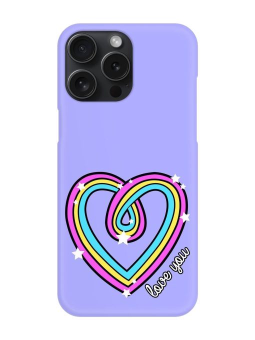 Colorful Rainbow Heart Snap Case for Apple Iphone 15 Pro Max Zapvi