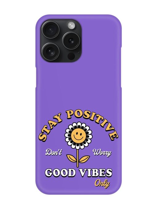 Retro Positive Flower Snap Case for Apple Iphone 15 Pro Max Zapvi