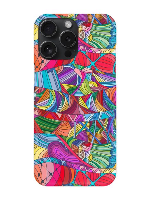 Seamless Patterns Hand Drawn Snap Case for Apple Iphone 15 Pro Max Zapvi