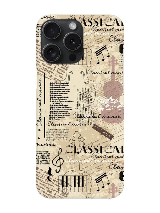 Classical Music Lpattern Snap Case for Apple Iphone 15 Pro Max Zapvi