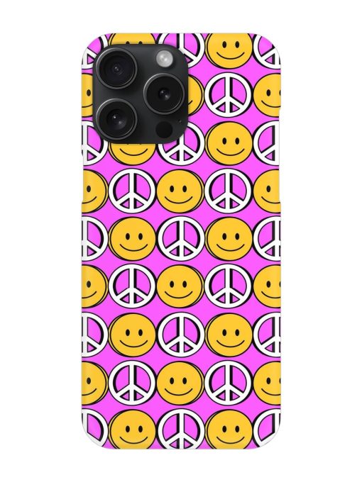 Smiley Face Peace Snap Case for Apple Iphone 15 Pro Max Zapvi