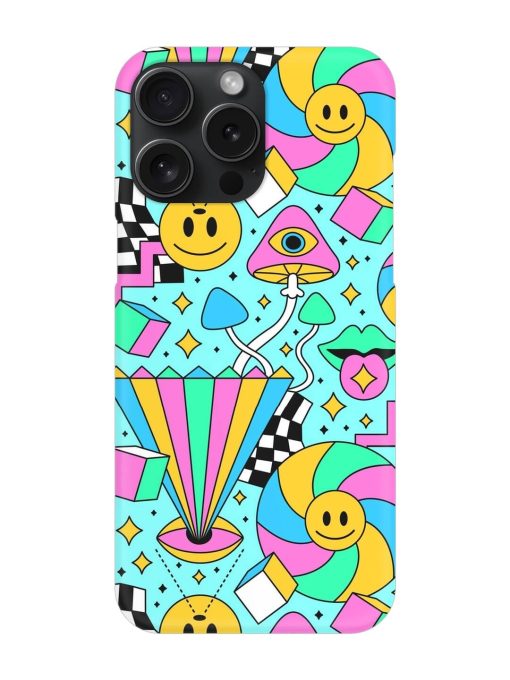 Trippy Rainbow 60S Snap Case for Apple Iphone 15 Pro Max Zapvi