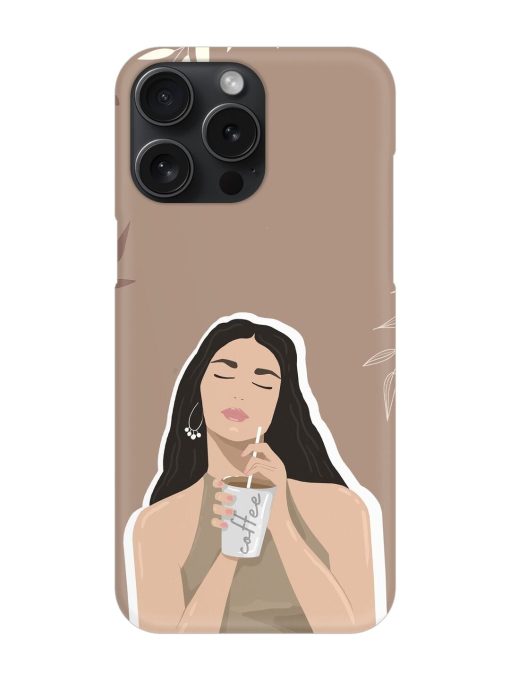 Girl With Coffee Snap Case for Apple Iphone 15 Pro Max Zapvi