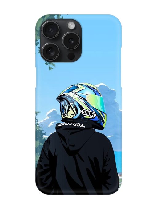 Rider With Helmet Snap Case for Apple Iphone 15 Pro Max Zapvi