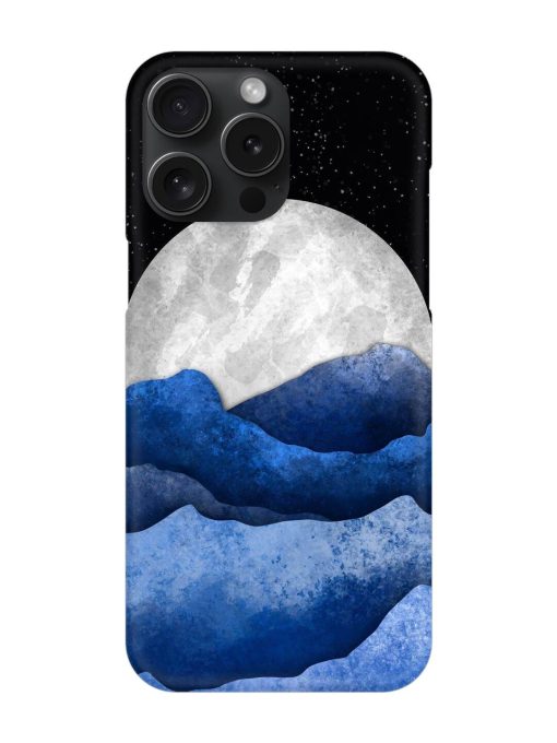 Full Moon Mountain Vector Snap Case for Apple Iphone 15 Pro Max Zapvi