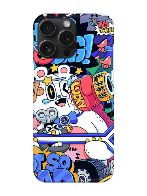 Universal Doodle Snap Case for Apple Iphone 15 Pro Max Zapvi