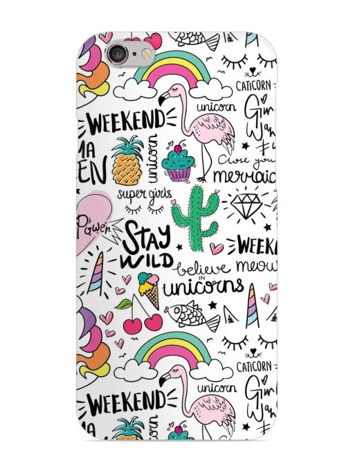 Unicorn Ice Cream Snap Case for Apple Iphone 6 Zapvi