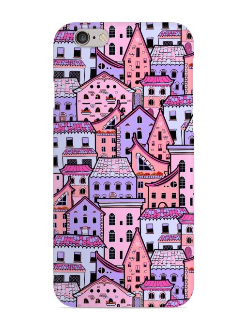 Seamless Pattern Houses Snap Case for Apple Iphone 6 Zapvi