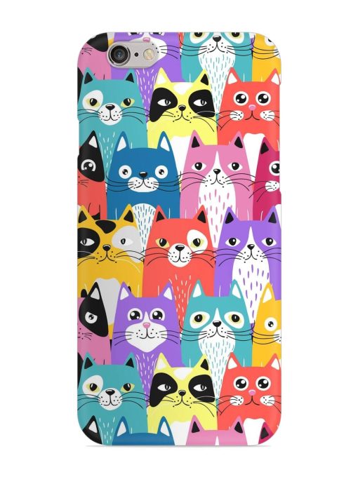 Funny Cartoon Cats Snap Case for Apple Iphone 6 Zapvi