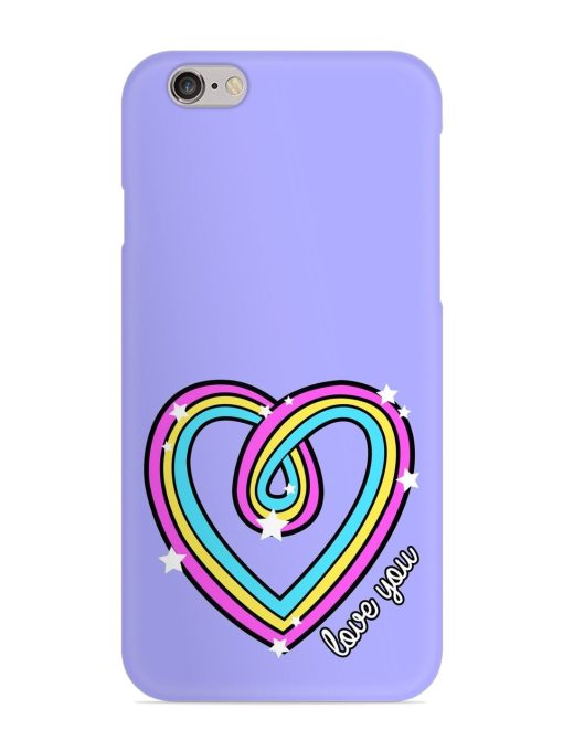 Colorful Rainbow Heart Snap Case for Apple Iphone 6 Zapvi