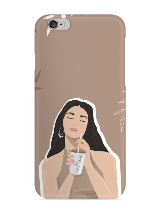 Girl With Coffee Snap Case for Apple Iphone 6 Zapvi