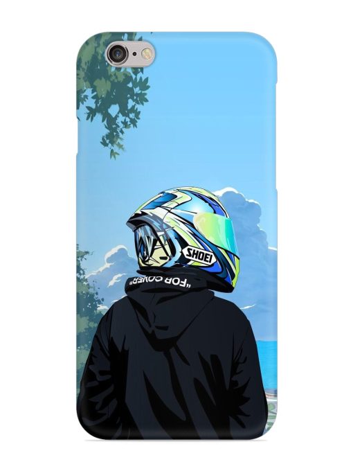 Rider With Helmet Snap Case for Apple Iphone 6