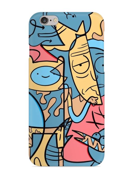 Silly Face Doodle Snap Case for Apple Iphone 6 Zapvi