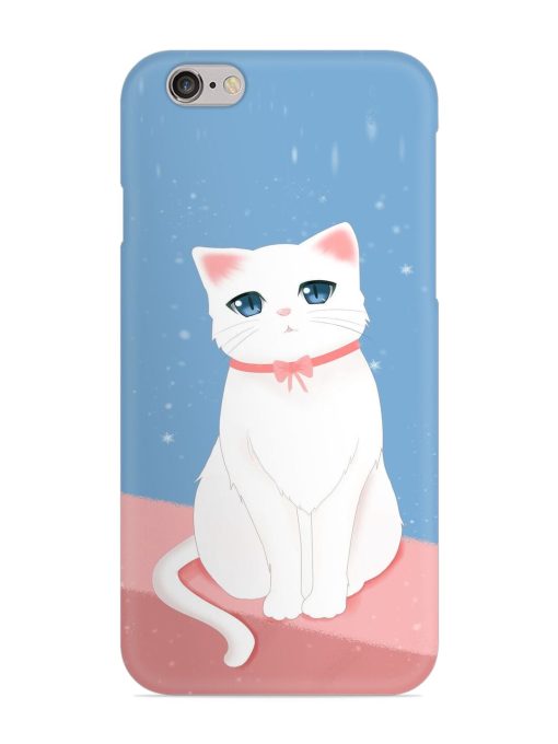 Cute White Cat Snap Case for Apple Iphone 6