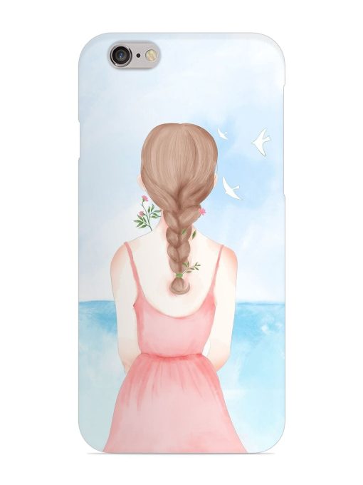 Watercolor Girl Vector Snap Case for Apple Iphone 6 Zapvi