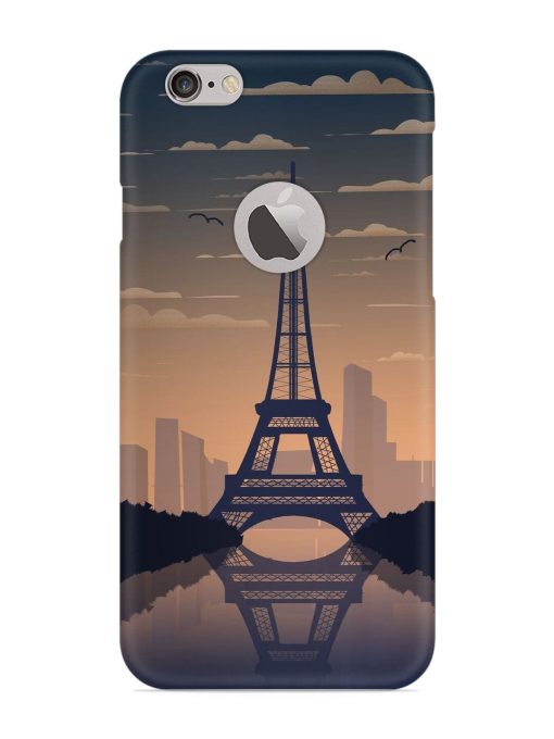 France Paris Eiffel Tower Gradient Snap Case for Apple Iphone 6 (Logo Cut) Zapvi