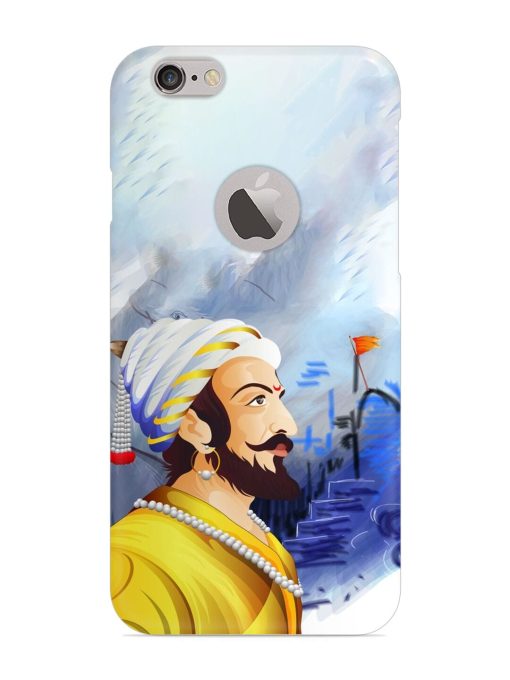 Shivaji Maharaj Color Paint Art Snap Case for Apple Iphone 6 (Logo Cut) Zapvi