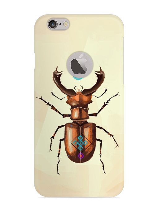 Stag Beetle Vector Snap Case for Apple Iphone 6 (Logo Cut) Zapvi