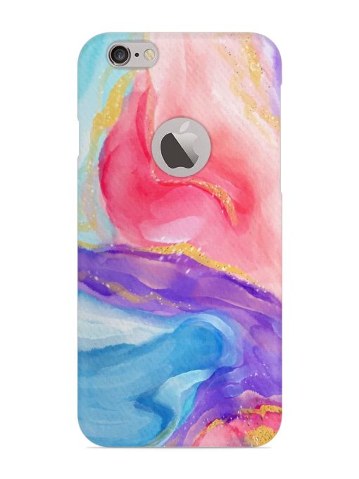 Watercolor Gradient Snap Case for Apple Iphone 6 (Logo Cut) Zapvi