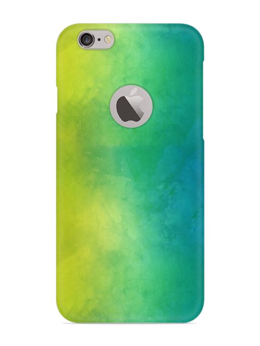 Yellow Green Gradient Snap Case for Apple Iphone 6 (Logo Cut)