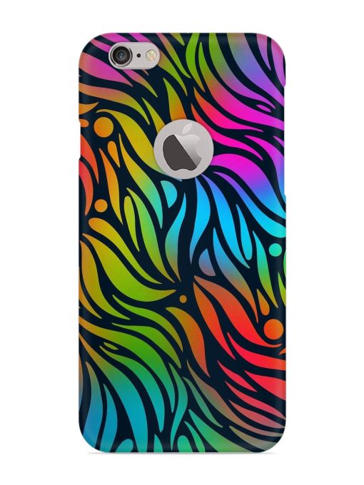 Abstract Leaf Design Snap Case for Apple Iphone 6 (Logo Cut) Zapvi