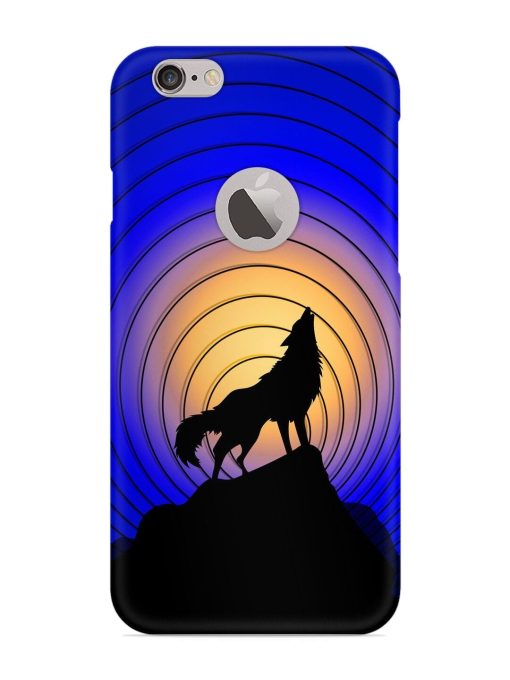 Fox Roaring Design Snap Case for Apple Iphone 6 (Logo Cut) Zapvi