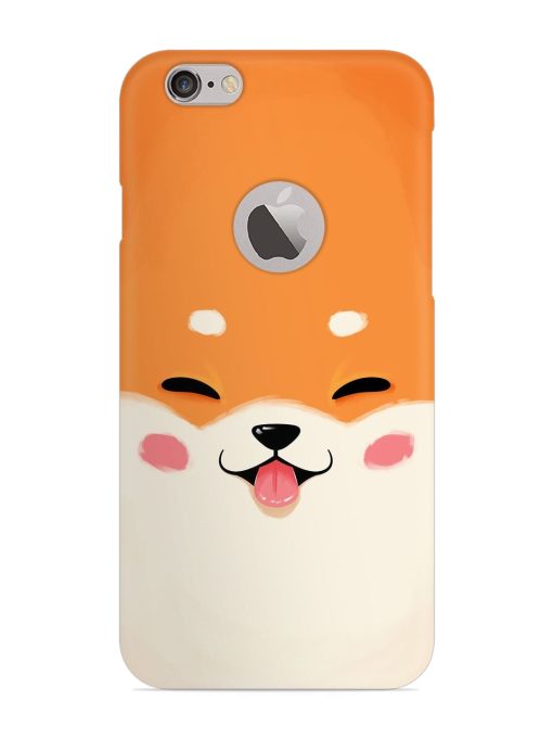 Happy Cat Art Snap Case for Apple Iphone 6 (Logo Cut) Zapvi