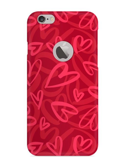 Seamless Romantic Pattern Snap Case for Apple Iphone 6 (Logo Cut) Zapvi