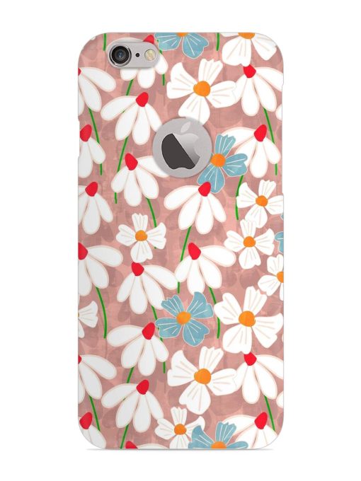 Abstract Petal Flowers Snap Case for Apple Iphone 6 (Logo Cut) Zapvi