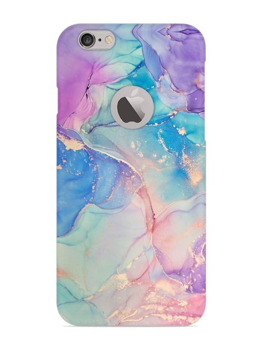 Alcohol Ink Colors Snap Case for Apple Iphone 6 (Logo Cut) Zapvi