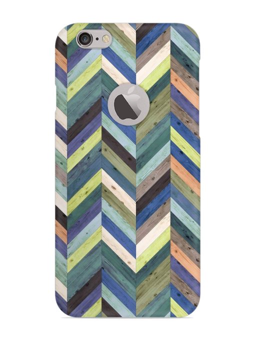 Chevron Random Color Snap Case for Apple Iphone 6 (Logo Cut) Zapvi