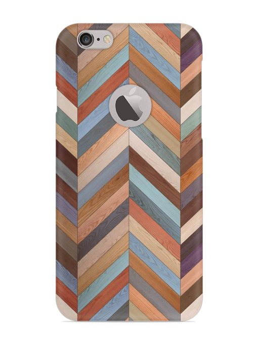 Seamless Wood Parquet Snap Case for Apple Iphone 6 (Logo Cut) Zapvi