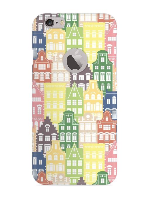 Seamless Shapes Pattern Snap Case for Apple Iphone 6 (Logo Cut) Zapvi