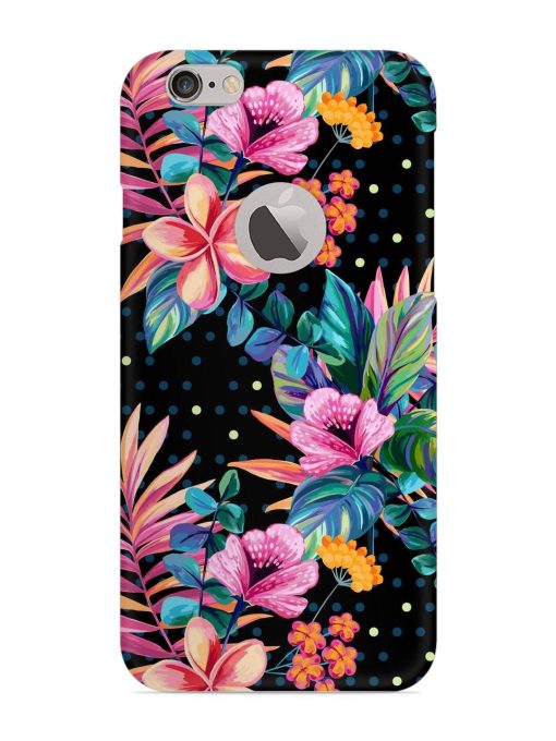 Seamless Floral Pattern Snap Case for Apple Iphone 6 (Logo Cut) Zapvi