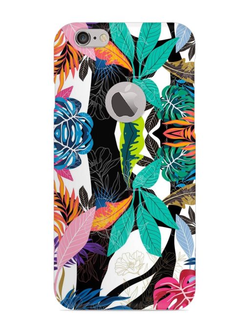 Floral Pattern Bright Snap Case for Apple Iphone 6 (Logo Cut) Zapvi