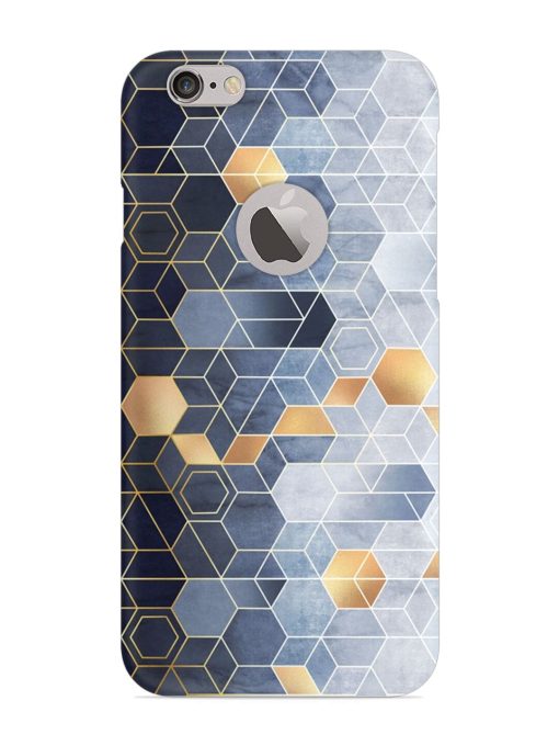 Geometric Abstraction Hexagons Snap Case for Apple Iphone 6 (Logo Cut) Zapvi