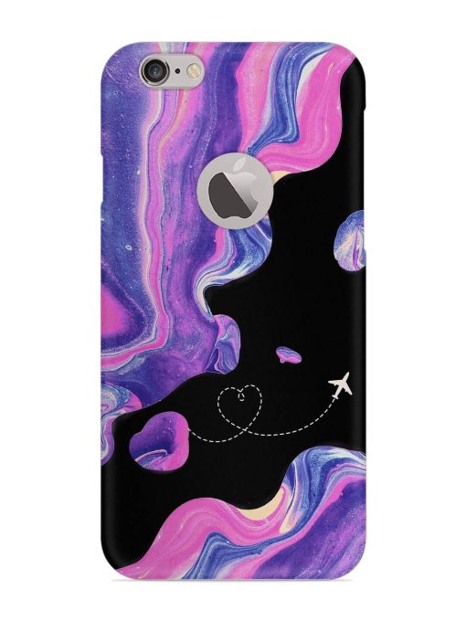 Glitter Art Snap Case for Apple Iphone 6 (Logo Cut) Zapvi