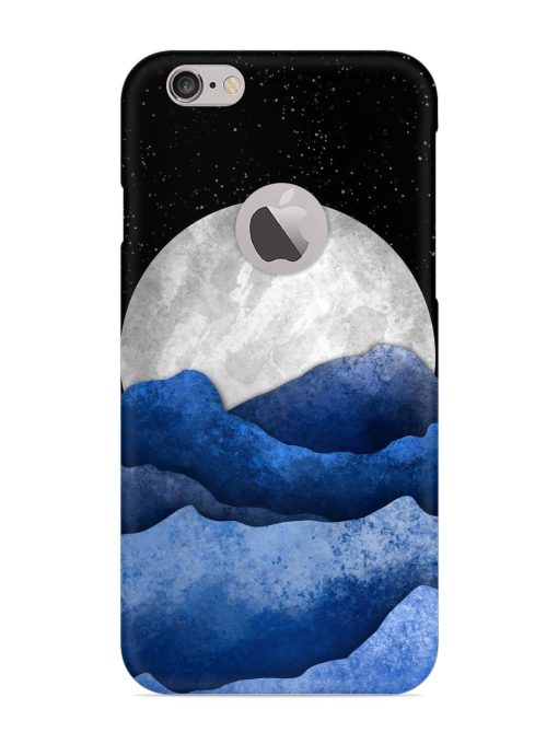 Full Moon Mountain Vector Snap Case for Apple Iphone 6 (Logo Cut)