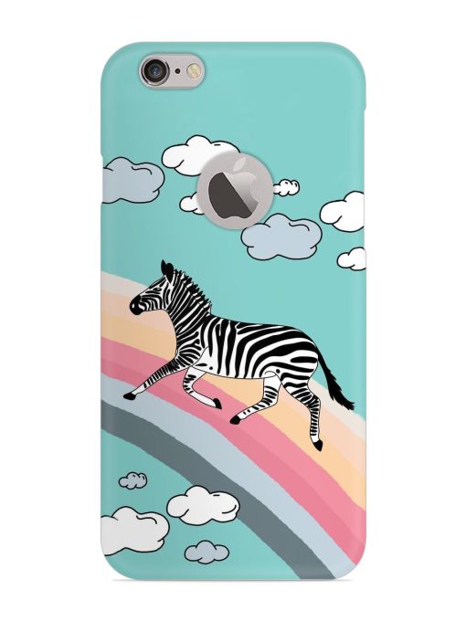 Running Zebra Snap Case for Apple Iphone 6 (Logo Cut) Zapvi