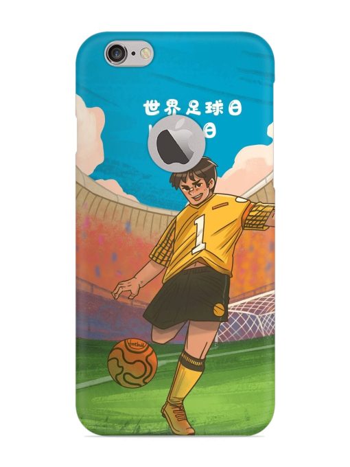 Soccer Kick Snap Case for Apple Iphone 6 (Logo Cut) Zapvi