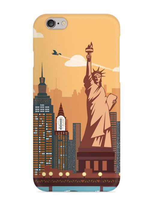 New York Statue Of Liberty Architectural Scenery Snap Case for Apple Iphone 6 Plus Zapvi