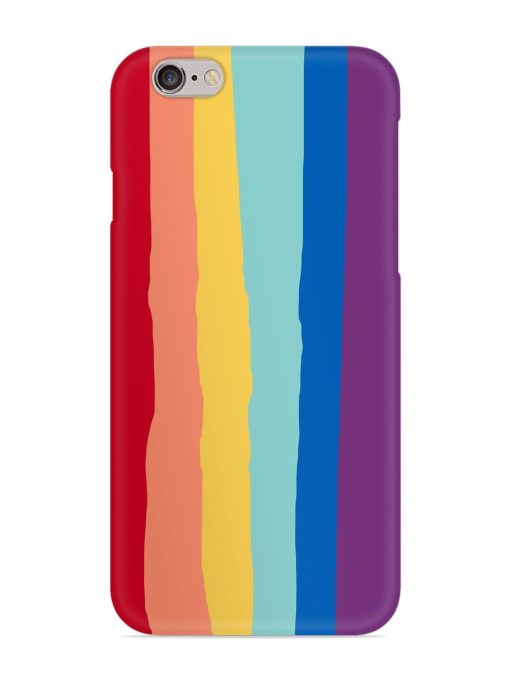 Rainbow Genuine Liquid Snap Case for Apple Iphone 6 Plus Zapvi